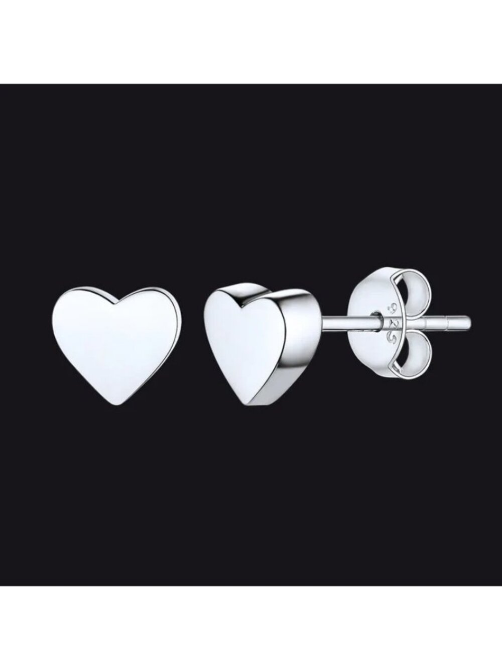 ChicSilver Tiny Heart Earrings for Women Sterling Silver 5MM Hypoallergenic